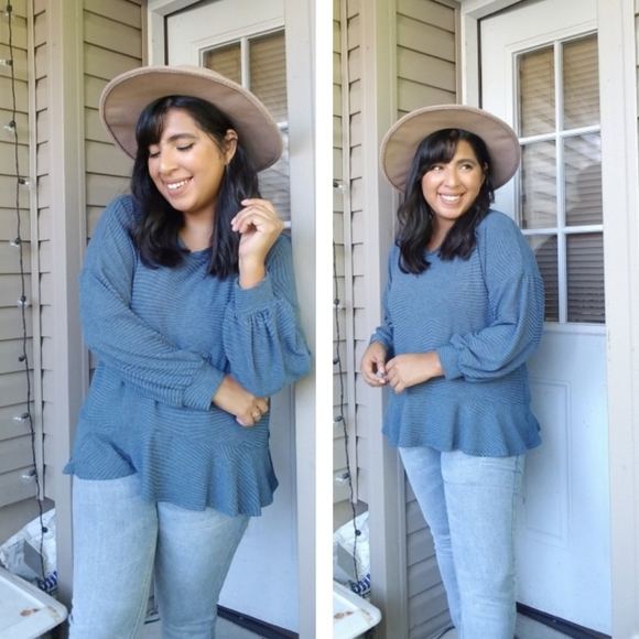 KEEPIN IT REAL TEAL BLUE TUNIC TOP - Picture 6 of 14